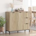 vidaXL Servírovacia skriňa Sonoma dub 89,5 x 33 x 82 cm