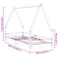 vidaXL Rám detskej postele čierny 80x200 cm masívna borovica