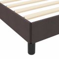 vidaXL Posteľ s pružinovým rámom Tmavohnedá 90 x 200 cm látka