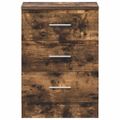 vidaXL Nočné stolíky 2 ks údený dub 38x35x56 cm spracované drevo