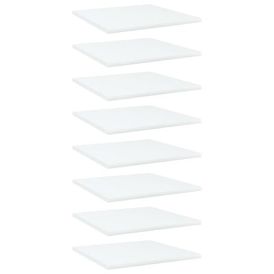 vidaXL Prídavné police 8 ks, biele 40x40x1,5 cm, drevotrieska