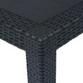 vidaXL 3-dielna bistro súprava antracitová plastová s ratanovým vzhľadom