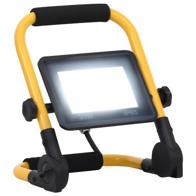 vidaXL LED reflektor s rukoväťou 30 W studené biele svetlo