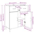 vidaXL Servírovacia skriňa Staré drevo 69,5 x 34 x 90 cm