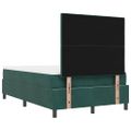 vidaXL Posteľ s pružinovým rámom Tmavozelená 200 x 120 cm Zamat