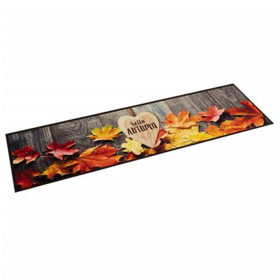vidaXL Kuchynský koberec, prateľný, Jeseň 60x300 cm zamat