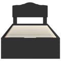 vidaXL Rám postele so zásuvkou Čierna 100 x 200 cm Inžinierske drevo