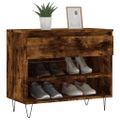 vidaXL Botník dymový dub 70x36x60 cm spracované drevo