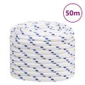vidaXL Lodné lano biele 20 mm 50 m polypropylén