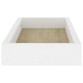 vidaXL Terasové nástenné police 2 ks dubové a biele 40x15x4 cm MDF