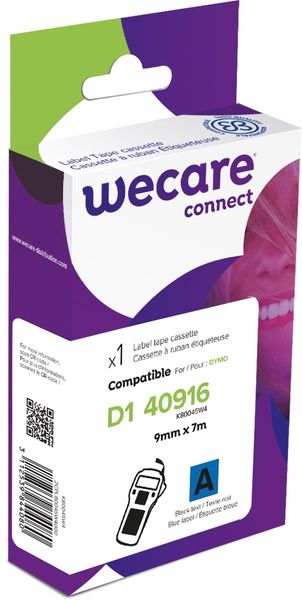 WECARE ARMOR páska kompatibilná s DYMO S0720710,Black/Blue,9MM*7M