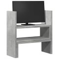 vidaXL Stolový organizér nastav. betónovosivý 40x17x41 cm kompoz.drevo