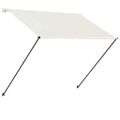 vidaXL Zaťahovacia markíza s LED 150x150 cm krémová