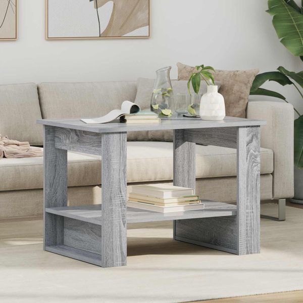 vidaXL Konferenčný stolík Sivý Sonoma 72 x 50 x 50 cm Kompozitné drevo