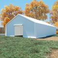 vidaXL Skladovací stan, PE 6x12 m, biely