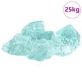 vidaXL Záhradné kamene Tyrkysová 12 cm Sklo