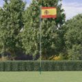 vidaXL Vlajka Španielska a tyč 6,08 m hliník