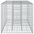 vidaXL Gabiónová vyvýšená posteľ 140 x 60 x 55 cm Pozinkovaná oceľ