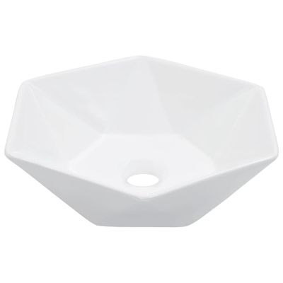 vidaXL Umývadlo biele 41x36,5x12 cm keramické biele