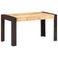 vidaXL Jedálenský stôl 140x70x76, surový mangový masív