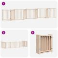 vidaXL Brána pre psa s dverami skladacia 9 panely 450cm topoľové drevo