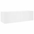 vidaXL TV nástenná skrinka s LED svetlami biela 100x35x31 cm