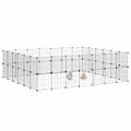vidaXL 52-panelová klietka pre domáce zvieratá čierna 245x210x70 cm oceľ