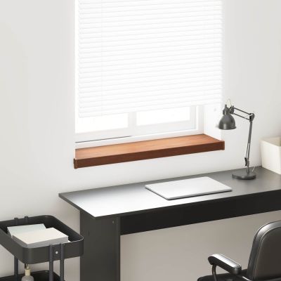 vidaXL Parapetné dosky Hnedé drevo 80 x 25 x 4,5 cm PVC