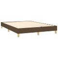vidaXL Posteľný rám s boxspringom tmavohnedá 140x190 cm látka