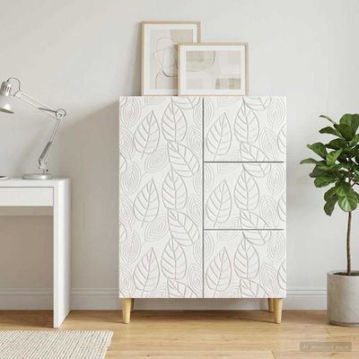 vidaXL Servírovacia skriňa Biela 66 x 34,5 x 90 cm Kompozitné drevo