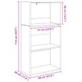 vidaXL Regál na knihy 60 x 30 x 114 cm Kompozitné drevo Čierny dub