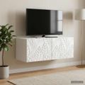 vidaXL Nástenná TV skrinka 59,5 x 31 cm Biela Kompozitné drevo