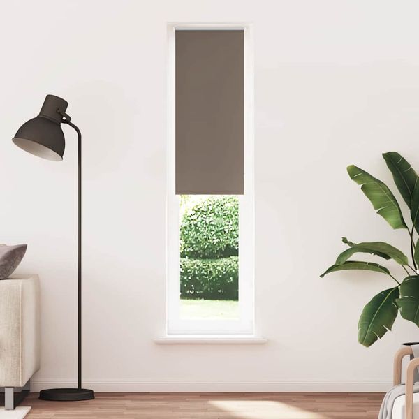 vidaXL Zatemňovacia roleta, kávová, 40x210 cm, šírka látky 35,7 cm, polyester