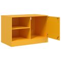 vidaXL TV skrinky 2 ks horčicovo-žlté 67x39x44 cm oceľ