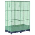 vidaXL Záhon s krytom na skleník ratanový vzhľad 80x40x123 cm