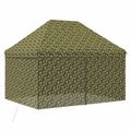 vidaXL Baldachýn s 4 bočnými stenami 2,95 x 4,1 m Armádna kamufláž