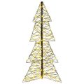 vidaXL Vianočný stromček 160 LED Teplá biela 150 cm Ratan