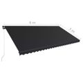 vidaXL Ručne zaťahovacia markíza s LED antracitová 600x300 cm