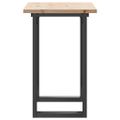 vidaXL Jedálenský stolík v tvare O 80x50x75,5 cm borovica a oceľ