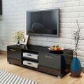 vidaXL TV skrinka, lesklá čierna 120x40,5x35 cm