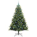 vidaXL Umelý skladací vianočný stromček 300 LED diód Zelená 210 cm