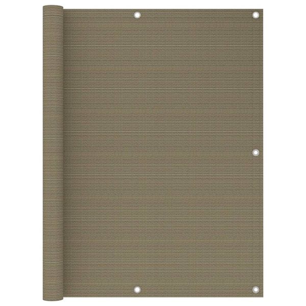 vidaXL Balkónová markíza sivohnedá 120x600 cm HDPE