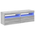 vidaXL TV skrinky 2 ks s LED, sivý dub sonoma 60x35x40 cm