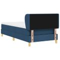 vidaXL Posteľ s pružinovým rámom Modrá 90 x 200 cm látka