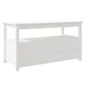 vidaXL Konferenčný stolík biely 102x49x55 cm borovicový masív