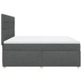 vidaXL Boxspring posteľ s matracom tmavosivá 200x200 cm látka