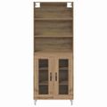 vidaXL Highboard 2 ks Remeselný dub 69,5 x 34 x 180 cm