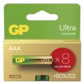 Alkalická batéria GP Ultra LR03 (AAA), 8 ks