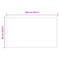 vidaXL Zrkadlo do kúpeľne s LED Priehľadná 100 x 60 cm tvrdené sklo