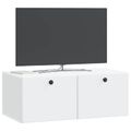 vidaXL Nástenná TV skrinka 78,5 x 41 x 30 cm Biela Kompozitné drevo